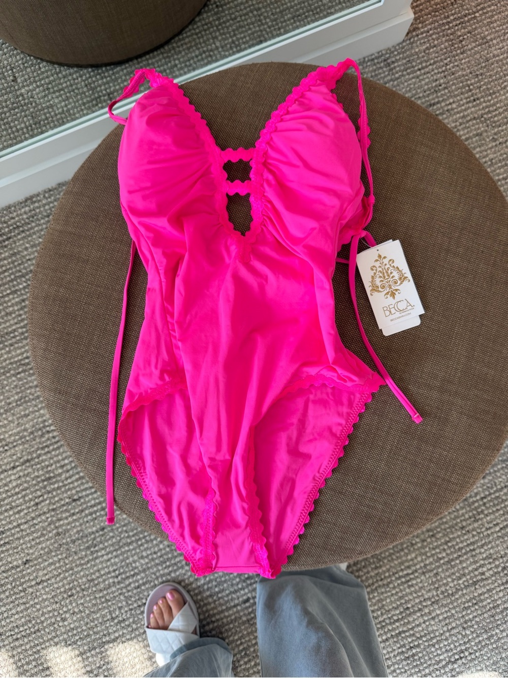 BECCA Kids Neon Pink One-Piece Swimsuit
